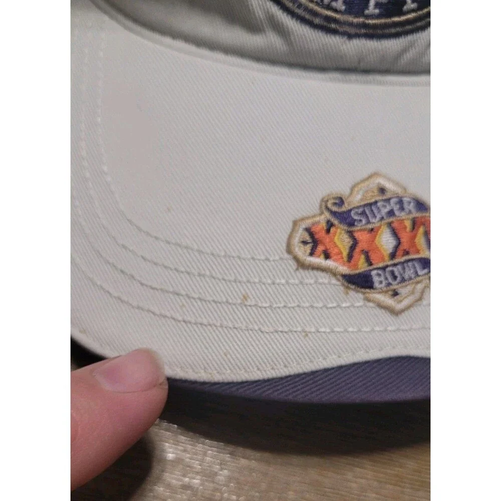 NFL Baltimore Ravens Super Bowl 35 Champions Hat Cap Adjustable Strap Beige
